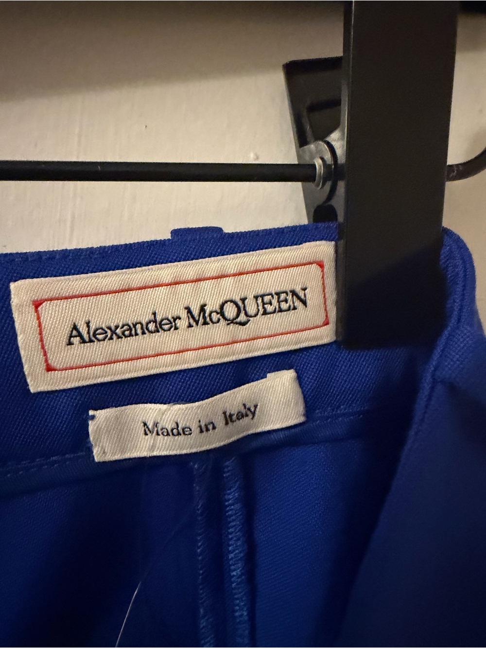 Alexander McQueen women’s Cobalt Blue Dress Pants boot leg
